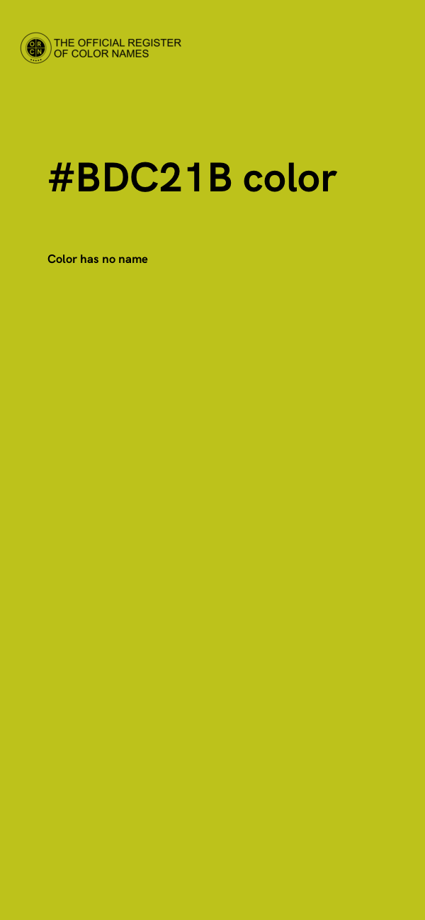 #BDC21B color image