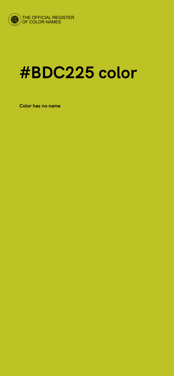 #BDC225 color image