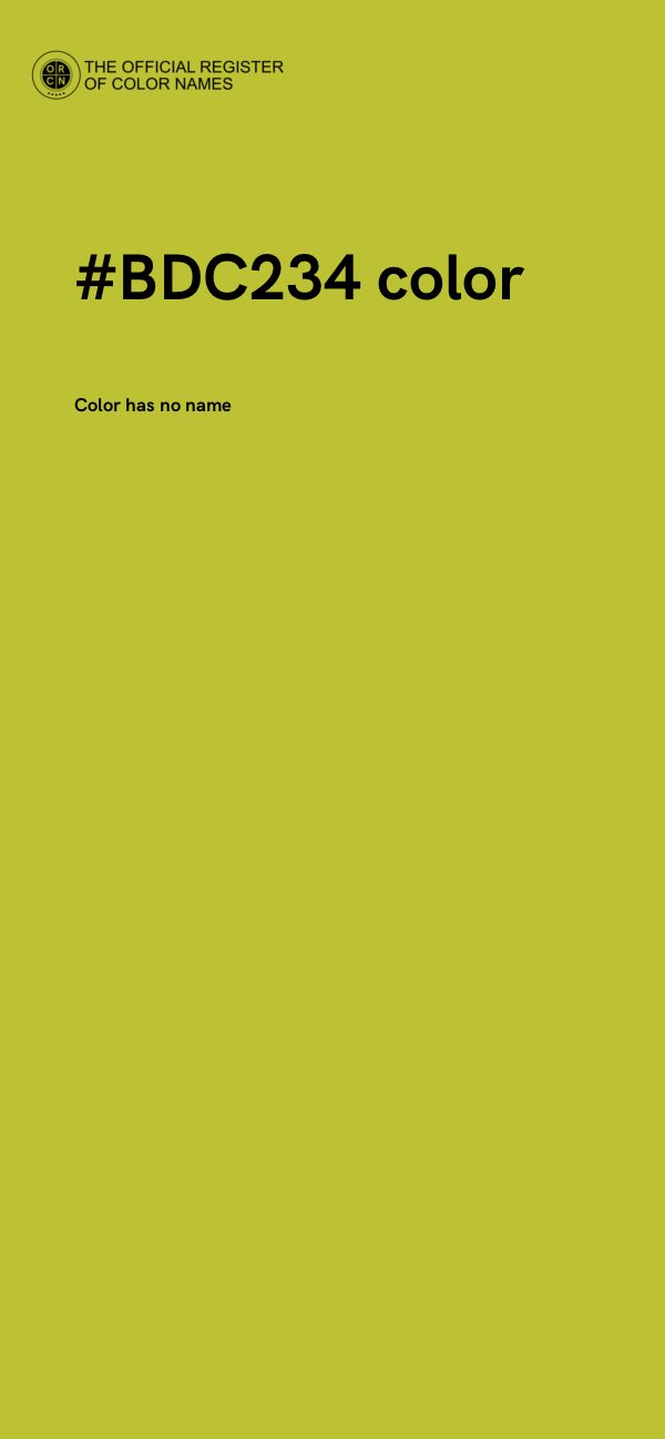 #BDC234 color image