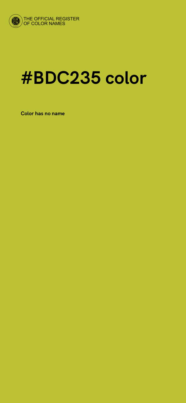 #BDC235 color image