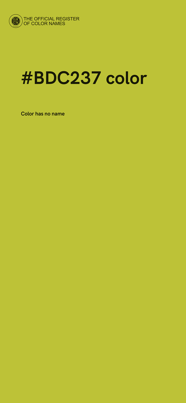 #BDC237 color image