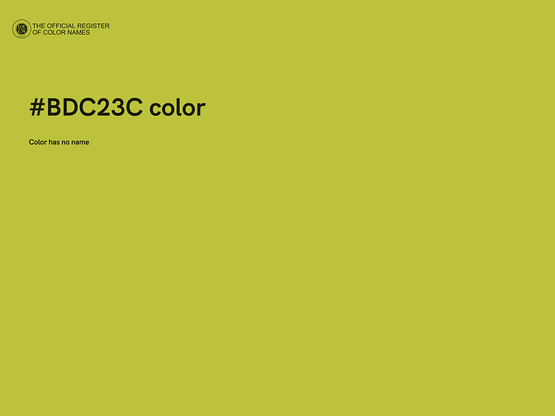 #BDC23C color image