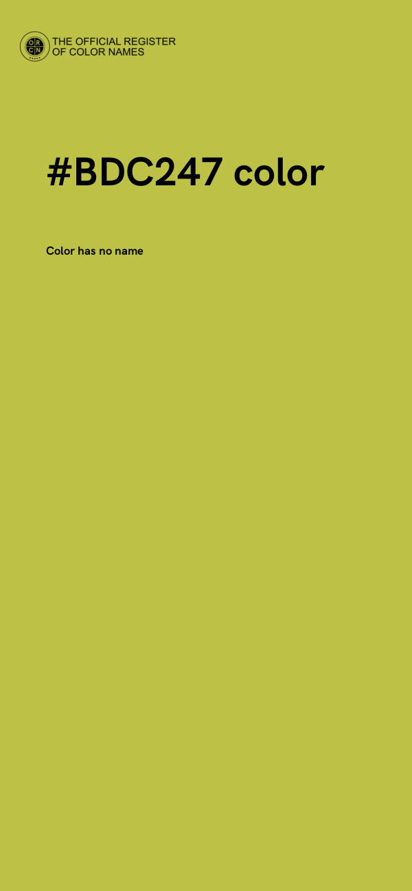 #BDC247 color image