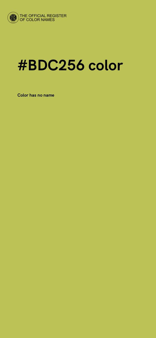 #BDC256 color image