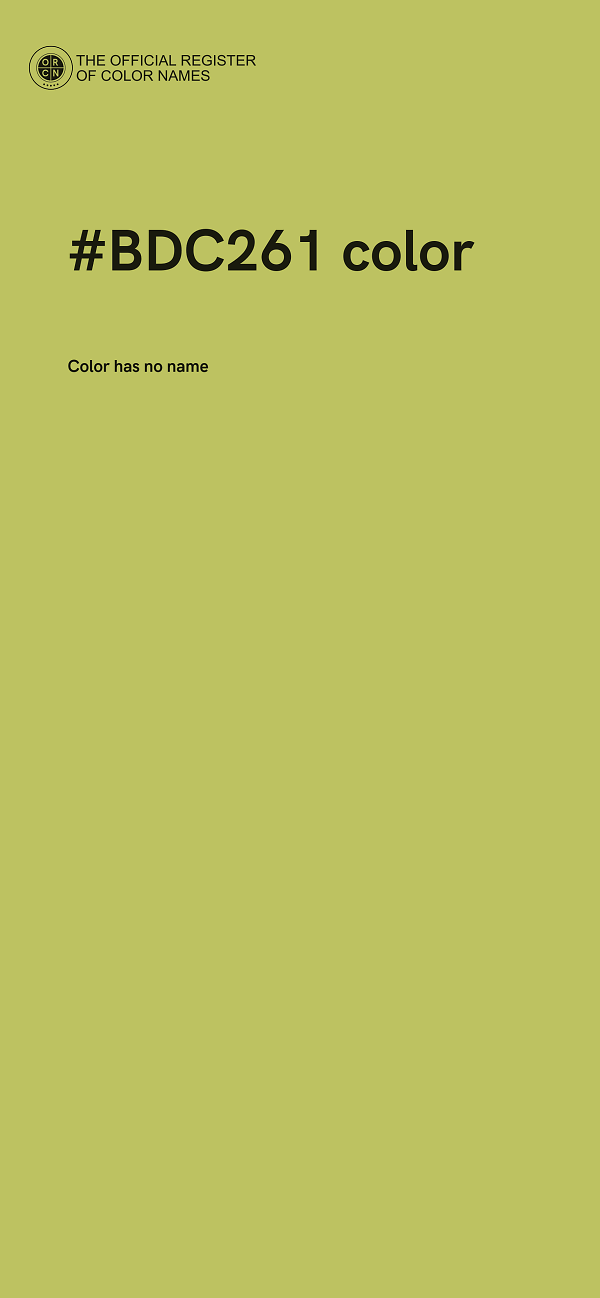 #BDC261 color image