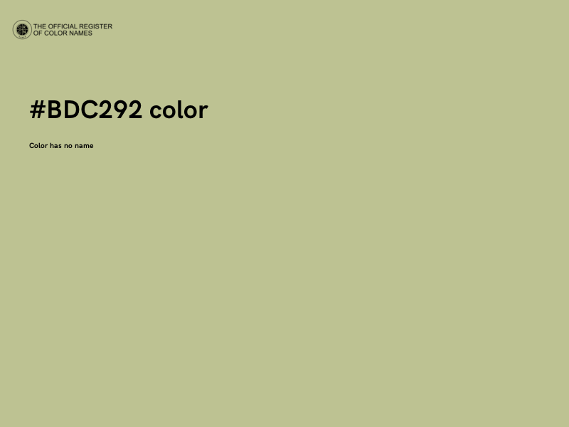 #BDC292 color image