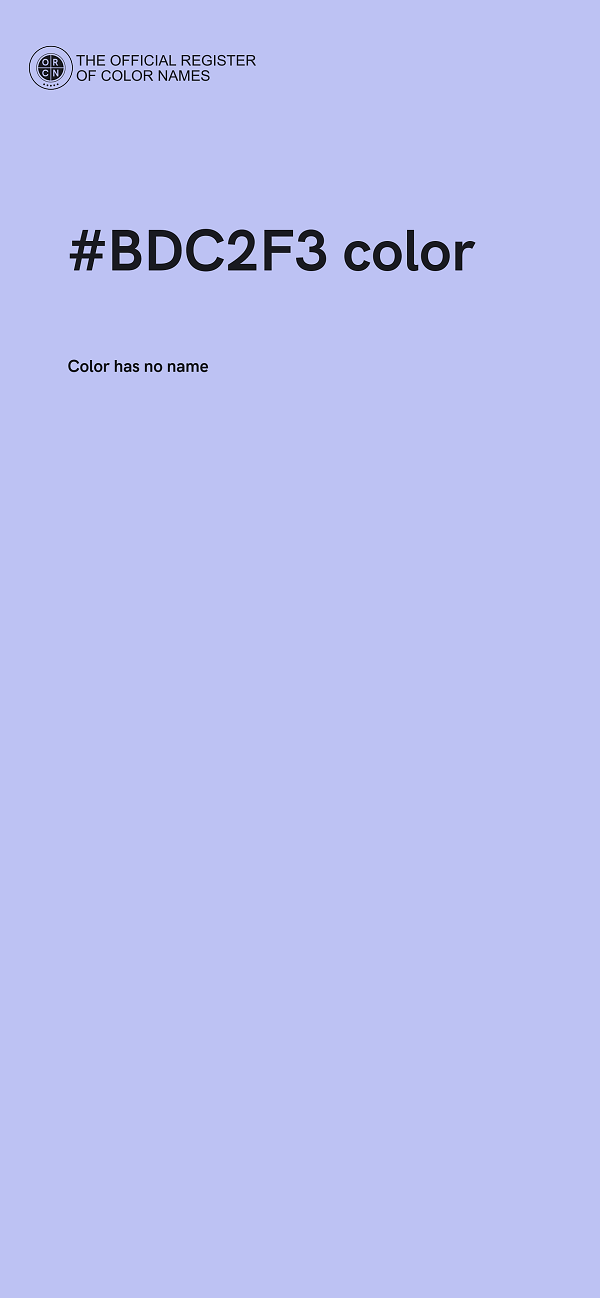 #BDC2F3 color image