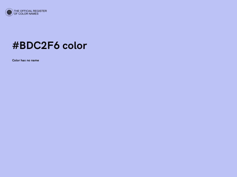 #BDC2F6 color image