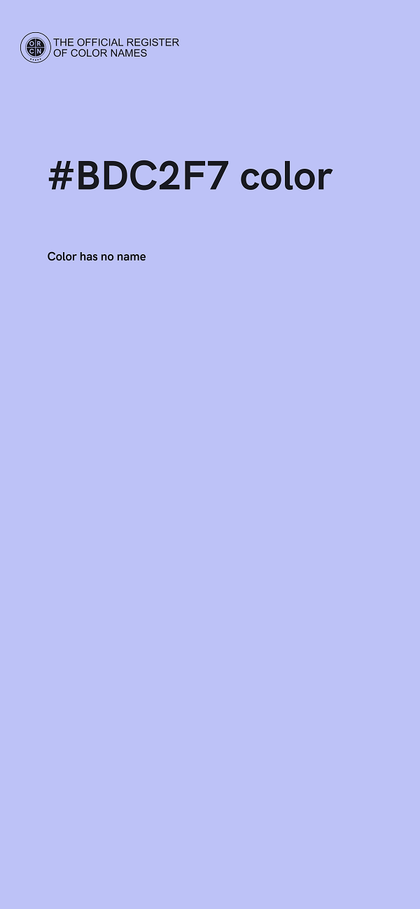 #BDC2F7 color image