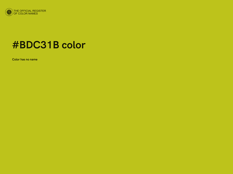 #BDC31B color image