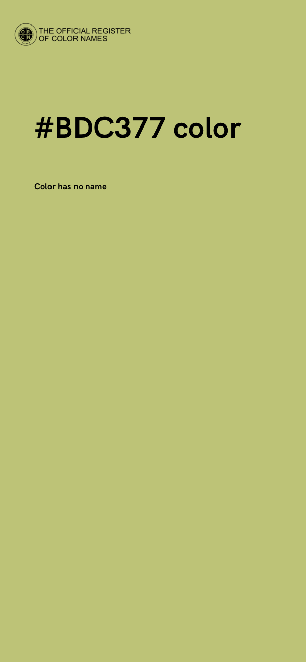 #BDC377 color image
