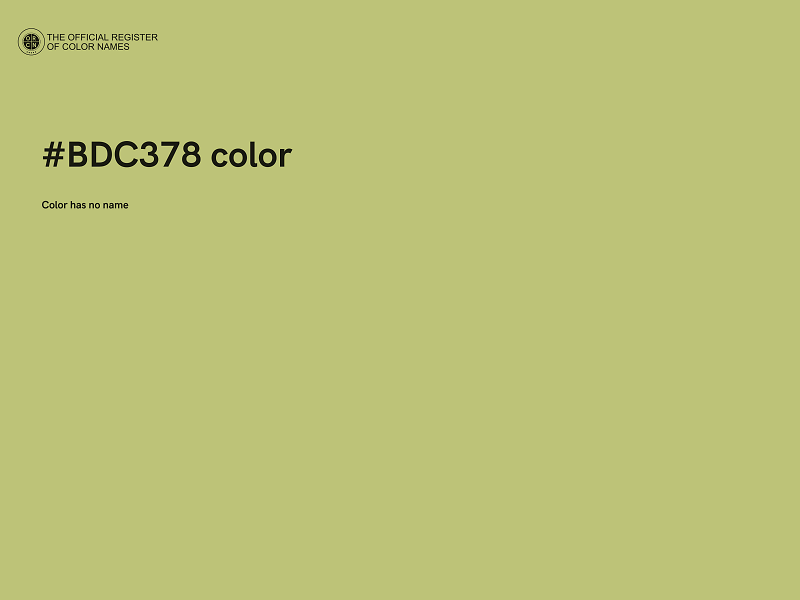 #BDC378 color image