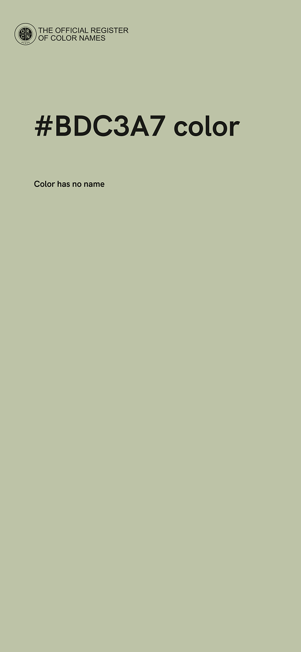 #BDC3A7 color image