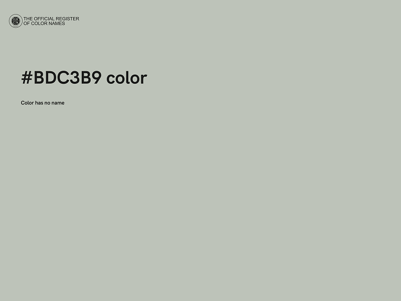 #BDC3B9 color image