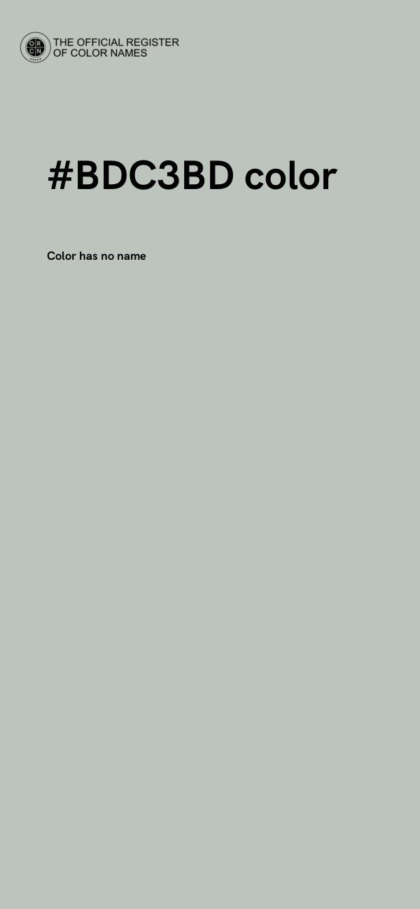 #BDC3BD color image