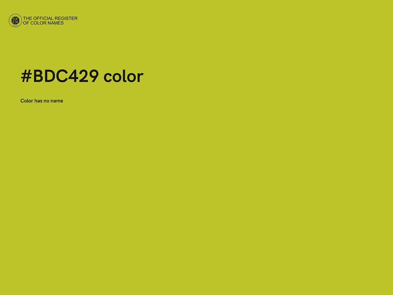 #BDC429 color image