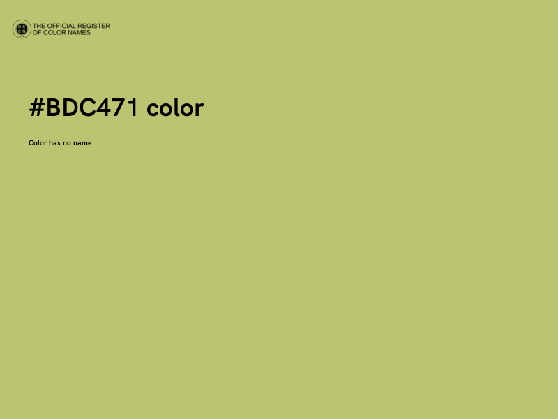 #BDC471 color image