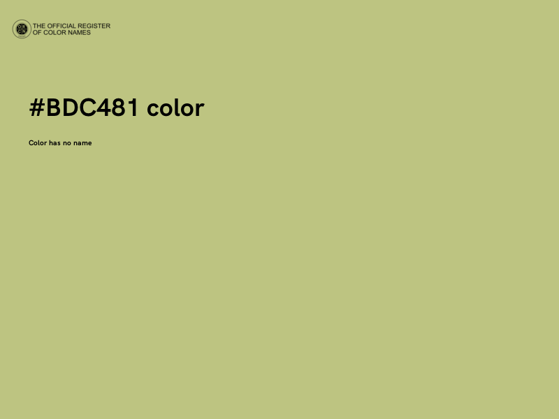 #BDC481 color image