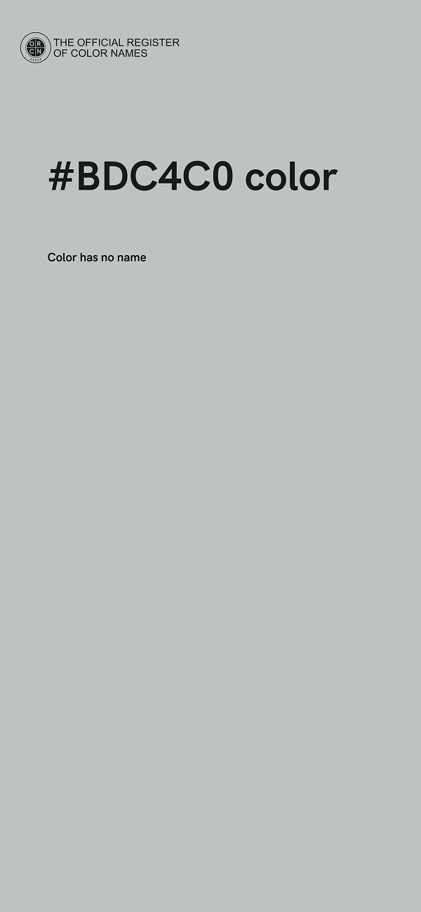 #BDC4C0 color image