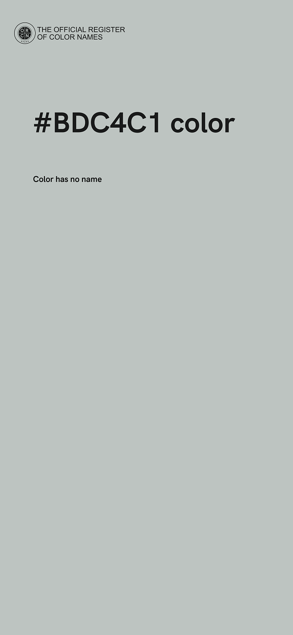 #BDC4C1 color image