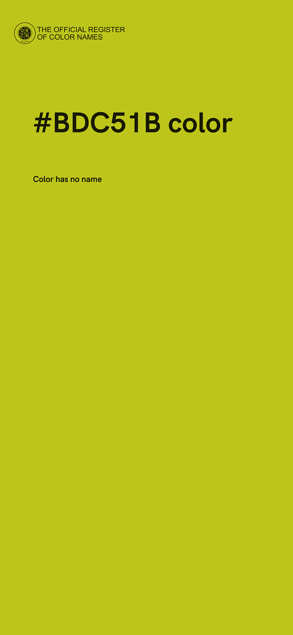 #BDC51B color image