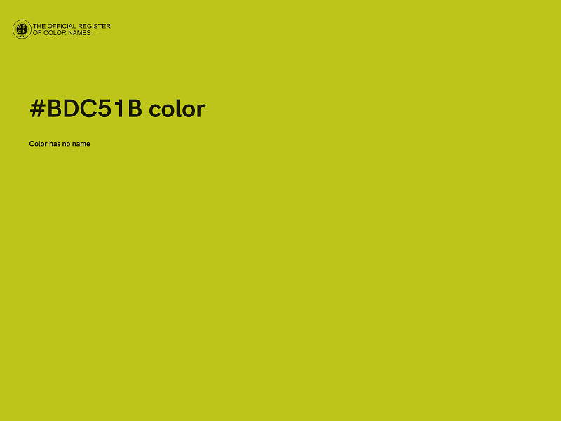 #BDC51B color image