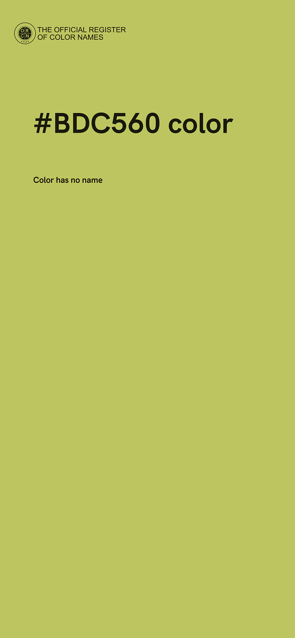 #BDC560 color image