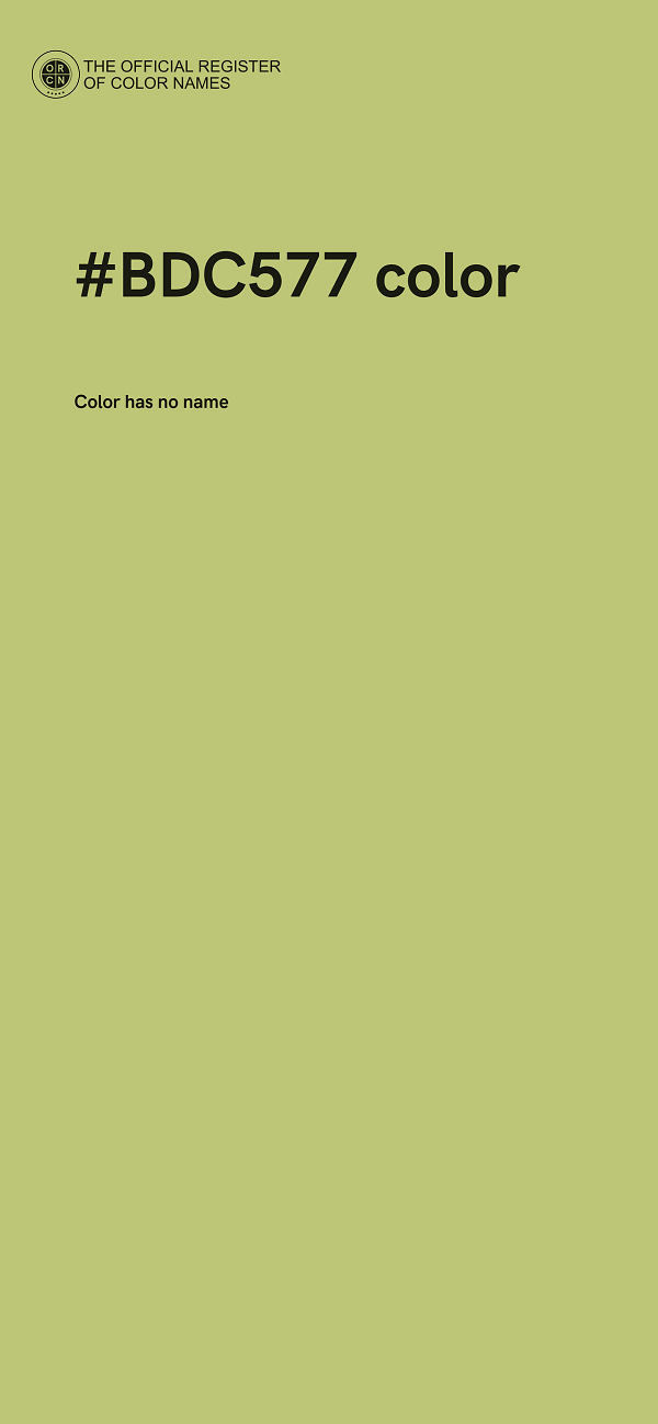 #BDC577 color image