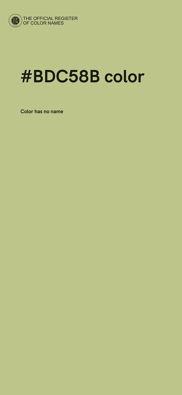 #BDC58B color image