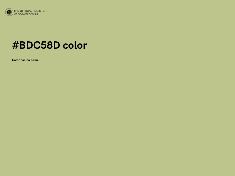 #BDC58D color image