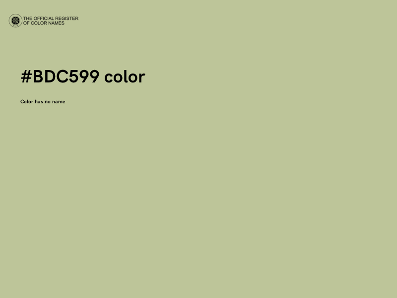 #BDC599 color image
