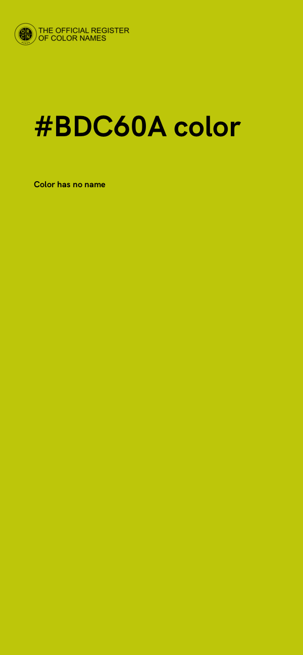 #BDC60A color image
