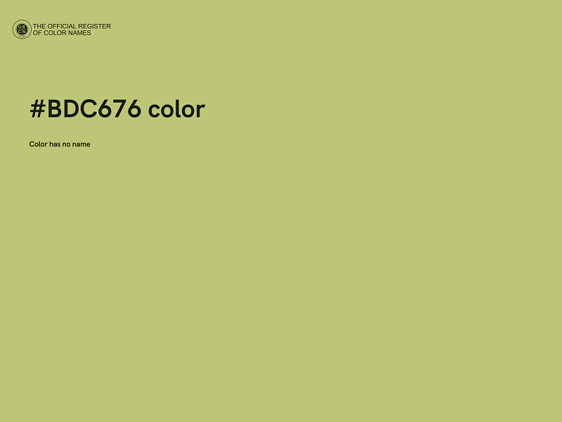#BDC676 color image