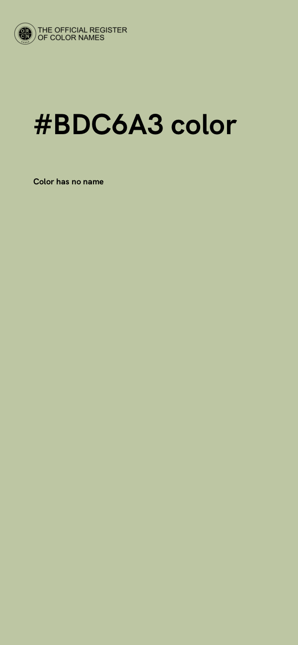 #BDC6A3 color image