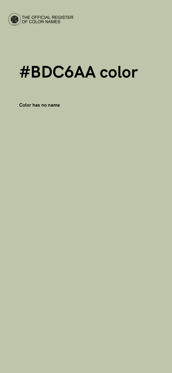 #BDC6AA color image