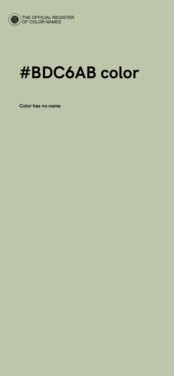 #BDC6AB color image