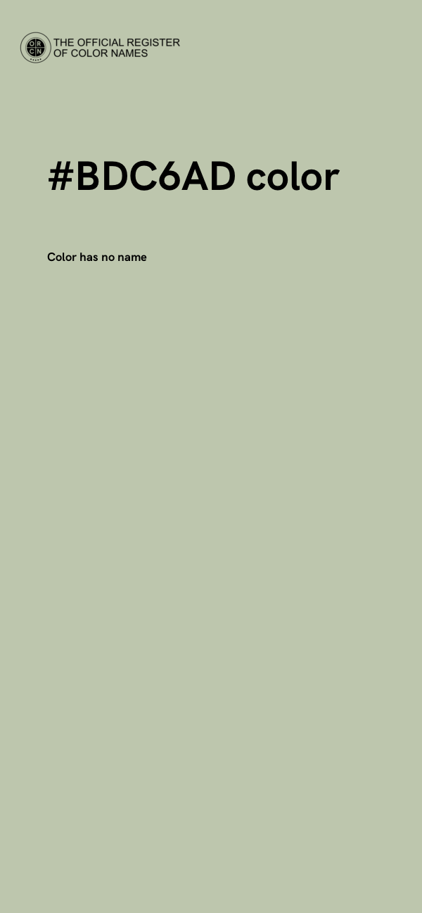 #BDC6AD color image