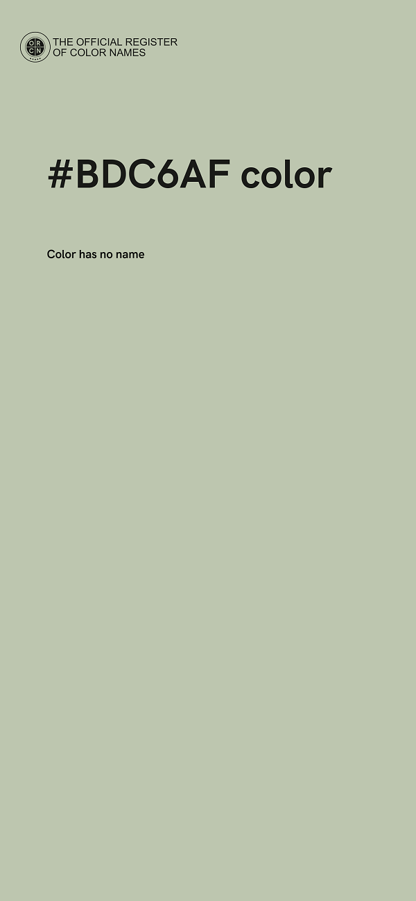 #BDC6AF color image