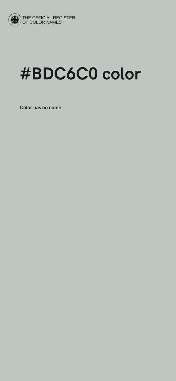 #BDC6C0 color image