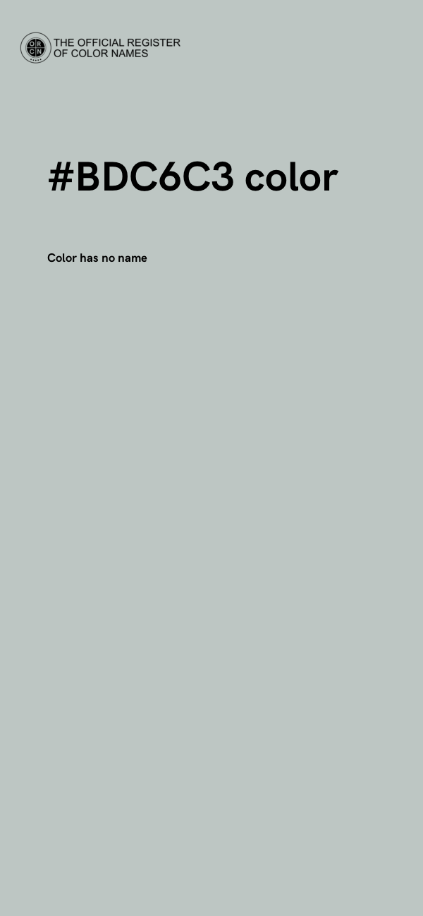 #BDC6C3 color image