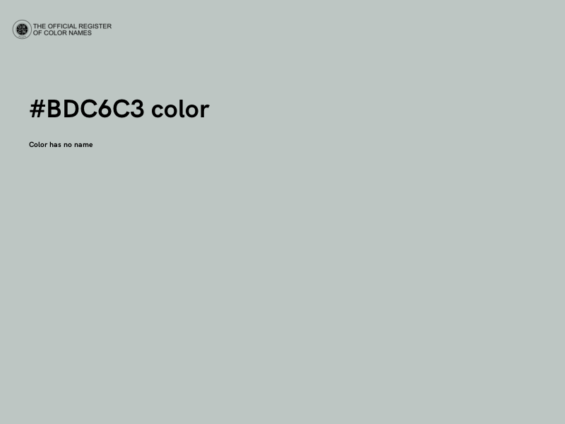 #BDC6C3 color image