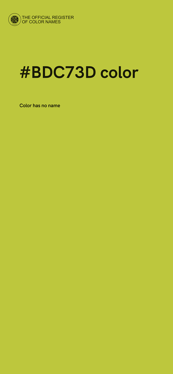 #BDC73D color image