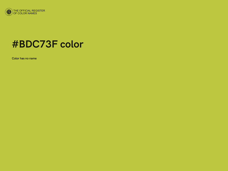 #BDC73F color image
