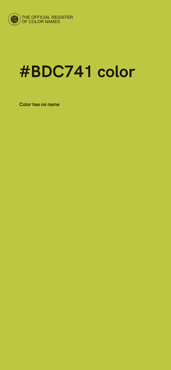 #BDC741 color image