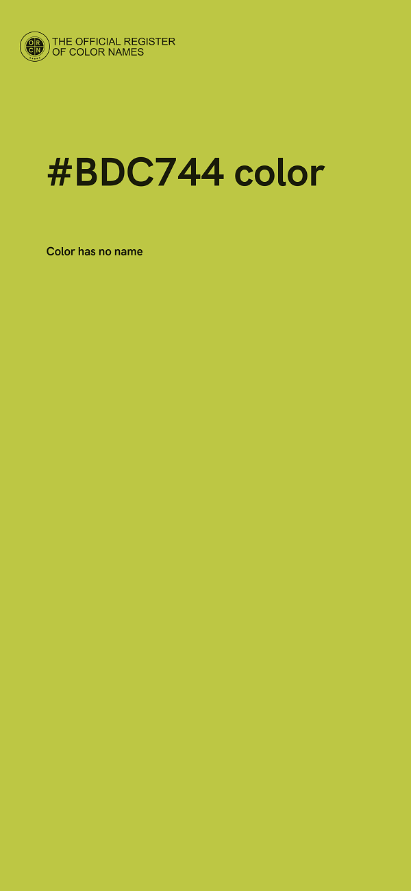 #BDC744 color image