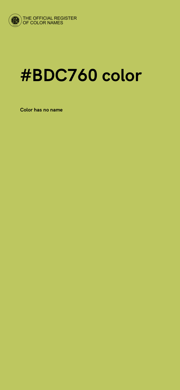 #BDC760 color image