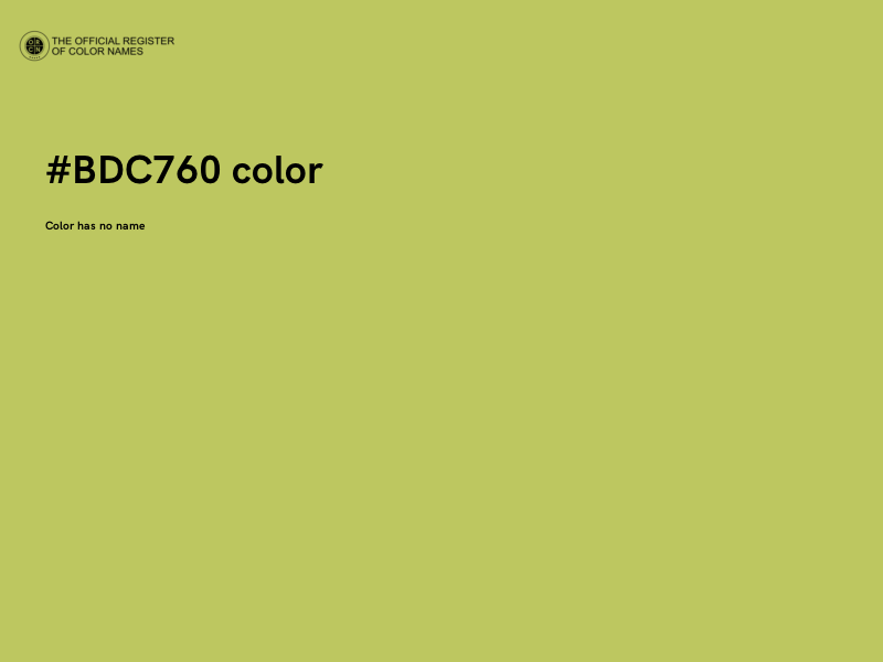 #BDC760 color image
