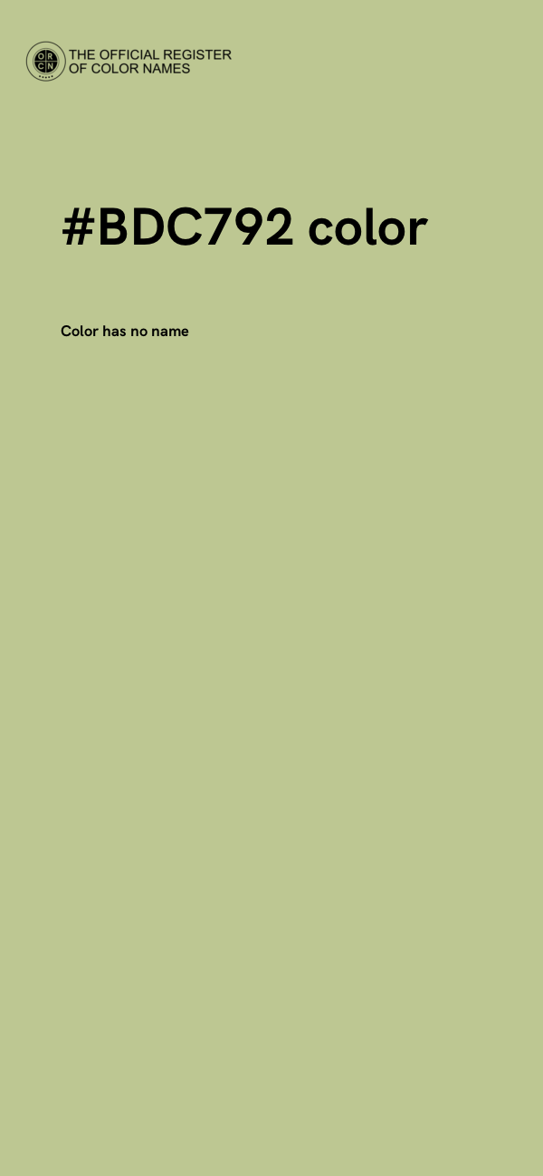 #BDC792 color image