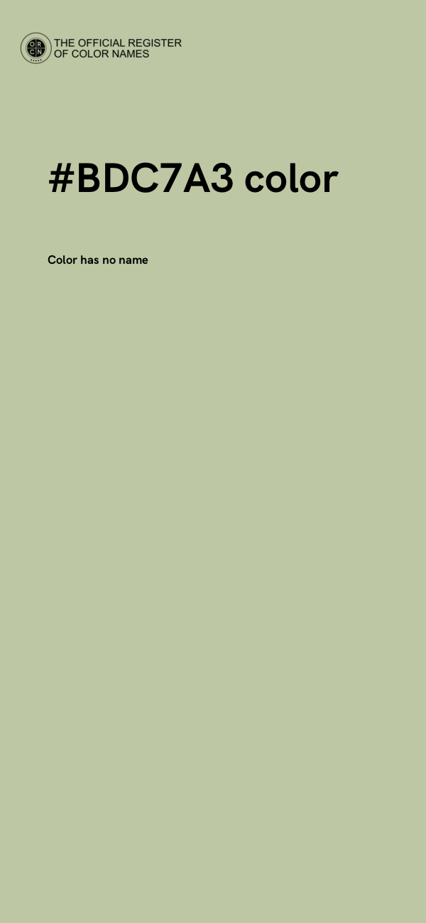 #BDC7A3 color image