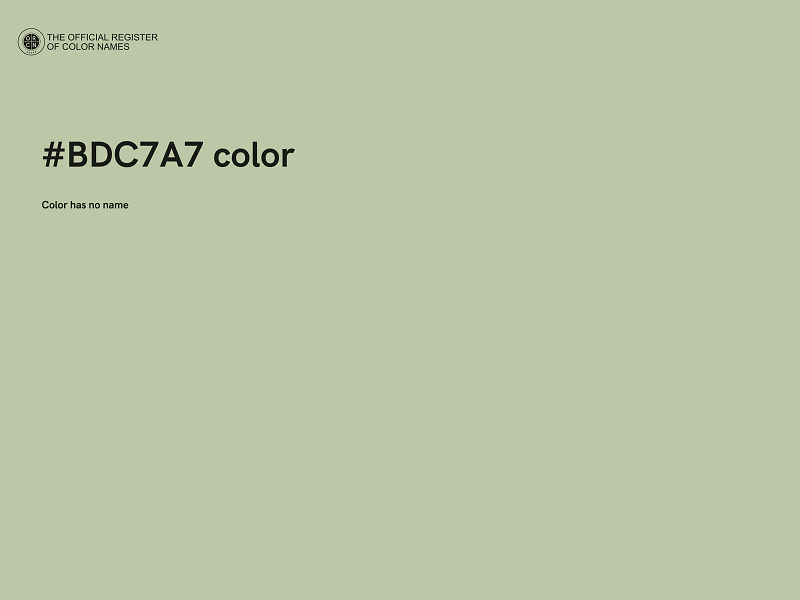 #BDC7A7 color image